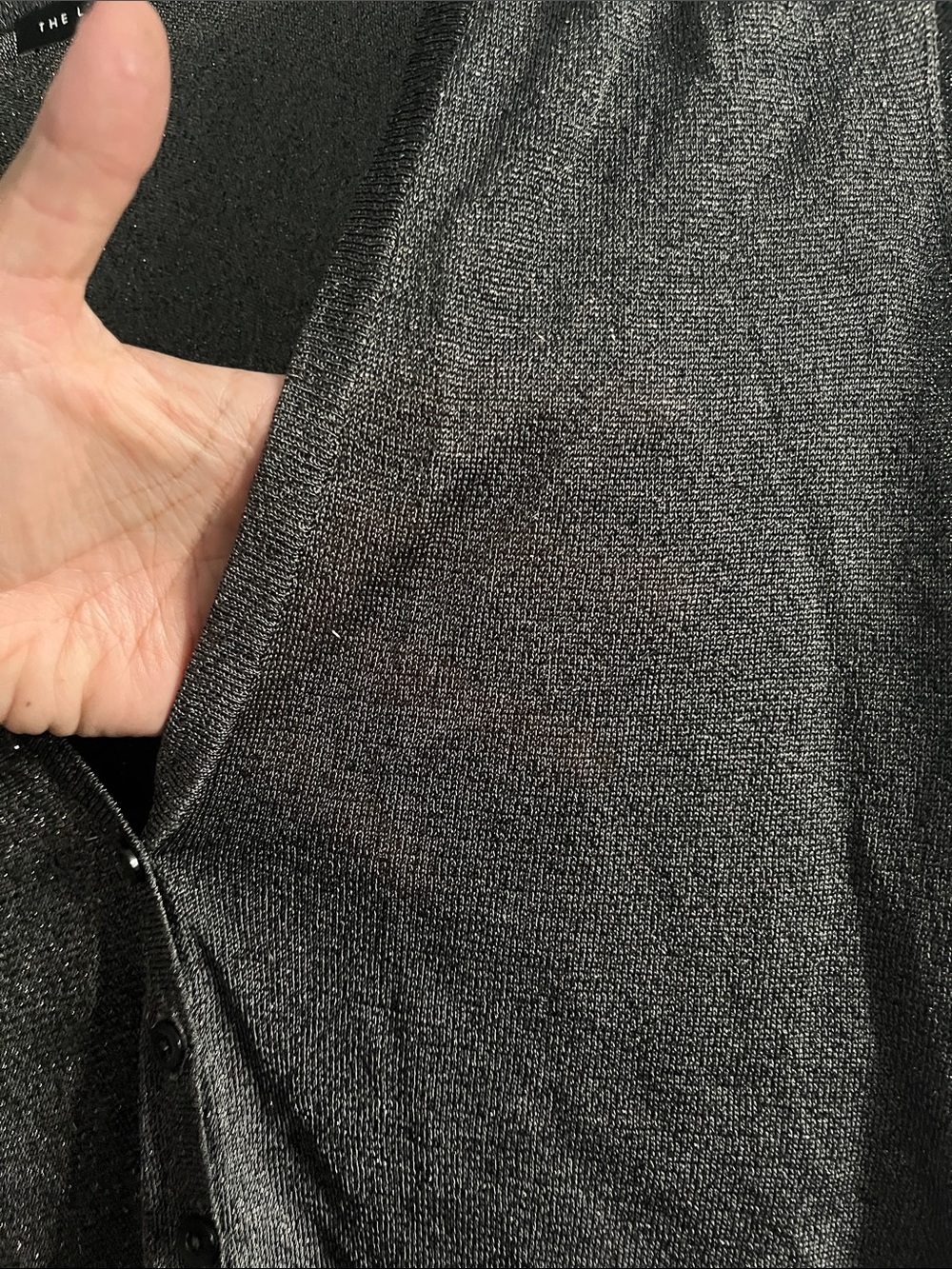 The Limited Shimmery Sheer Black/Silver Cardigan - Picture 3 of 6